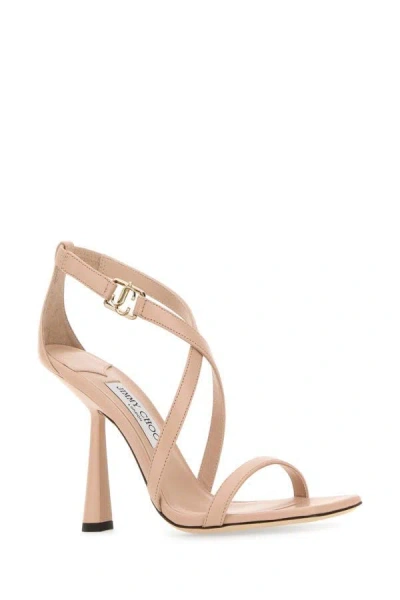 Shop Jimmy Choo Woman Pink Leather Jessica Sandals In Multicolor