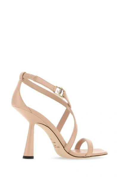 Shop Jimmy Choo Woman Pink Leather Jessica Sandals In Multicolor