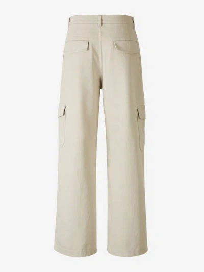 Shop Acne Studios Cotton Cargo Trousers In Silicone Logo Patch On The Front