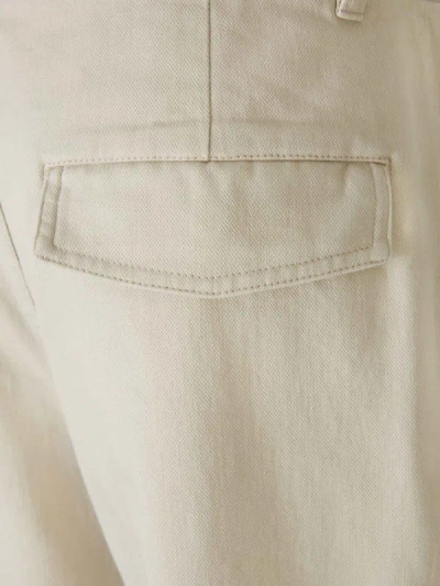 Shop Acne Studios Cotton Cargo Trousers In Silicone Logo Patch On The Front