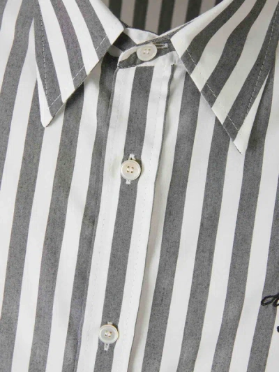 Shop Acne Studios Striped Shirt In Blanc I Negre