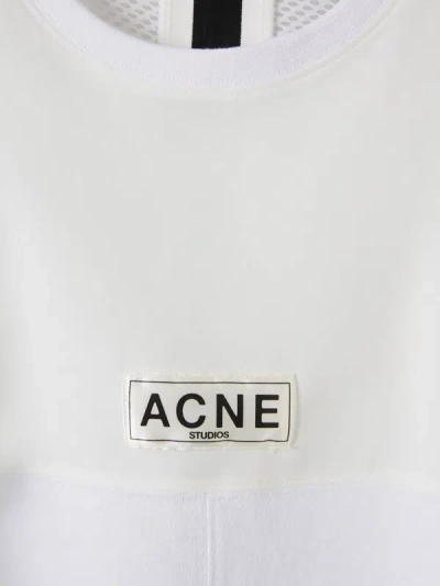 Shop Acne Studios Textured Stretch T-shirt In  Satin Label
