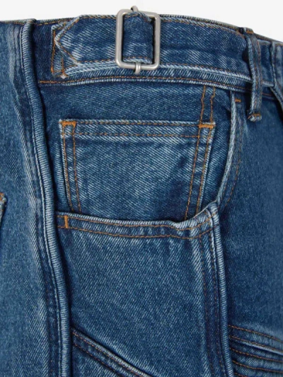 Shop Acne Studios Wide Leg Biker Jeans In Embroidered Details