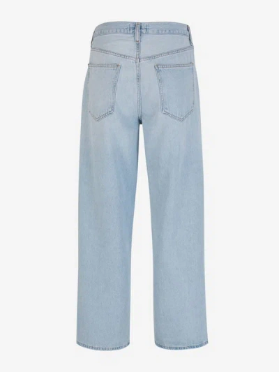 Shop Agolde Criss Cross Cotton Jeans In Blau Denim
