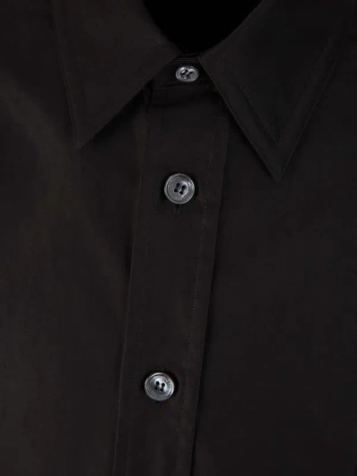 Shop Alexander Mcqueen Logo Cotton Shirt In Negre