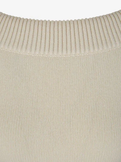 Alexander Mcqueen Wool And Casmere Sweater In Ivori