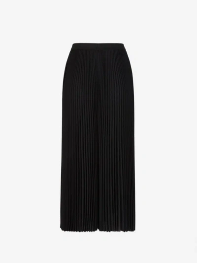 Shop Balenciaga Midi Pleated Skirt In Negre