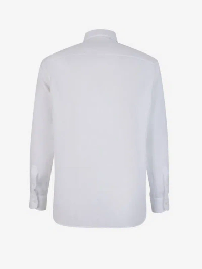 Shop Brioni Linen Plain Shirt In Blanc