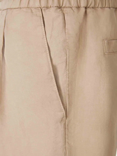 Shop Brunello Cucinelli Formal Linen Bermudas In Beix