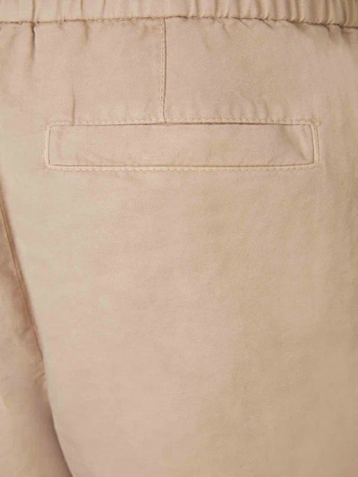 Shop Brunello Cucinelli Formal Linen Bermudas In Beix