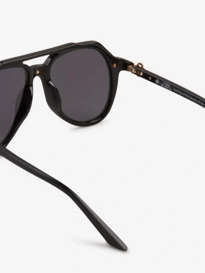 Shop Casablanca Aviator Sunglasses In Negre