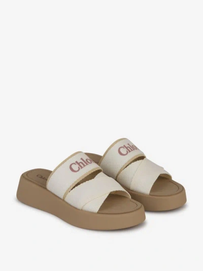 Shop Chloé Mila Platform Sandals In Blanc