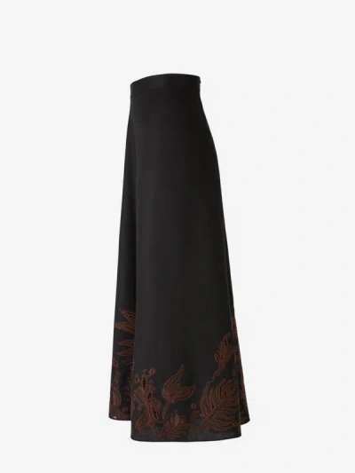 Shop Dorothee Schumacher Textured Linen Midi Skirt In Negre