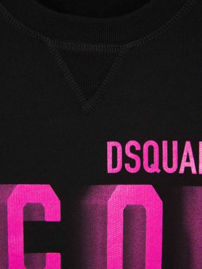 Shop Dsquared2 Logo Crewneck Sweatshirt In Negre