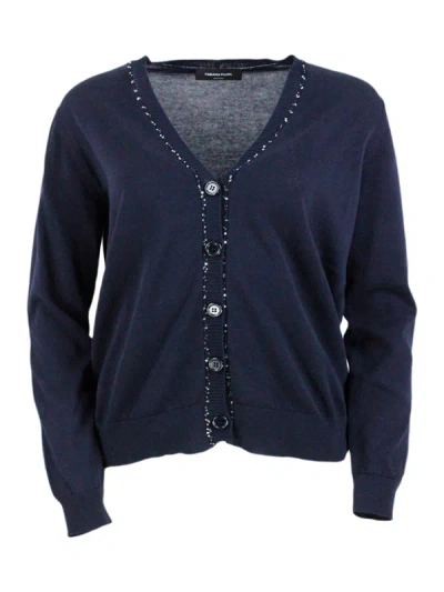 Shop Fabiana Filippi Sweaters In Blue