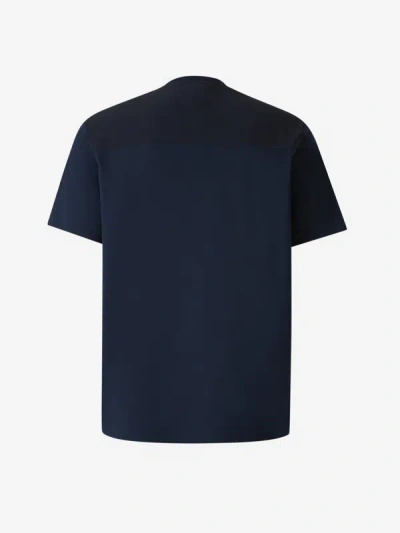 Shop Herno Pocket Technical T-shirt In Blau Nit