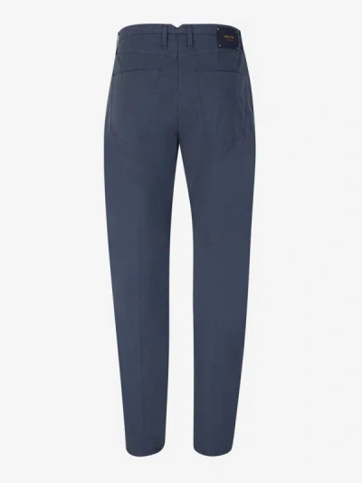 Shop Incotex Blue Division Cotton Formal Trousers In Blau