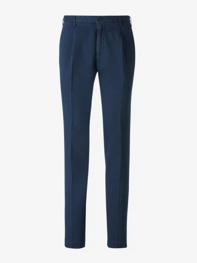 Shop Incotex Tapered Fit Formal Trousers In Blau Marí
