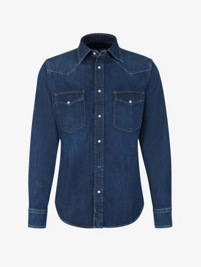 Shop Jacob Cohen Cotton Denim Shirt In Blau Denim