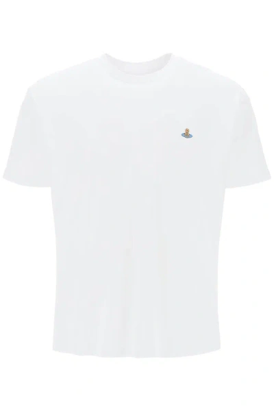 Shop Vivienne Westwood Classic T-shirt With Orb Logo Women In White