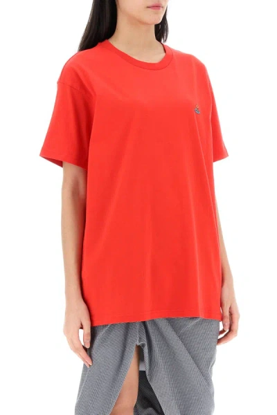 Shop Vivienne Westwood Classic T-shirt With Orb Logo Women In Red