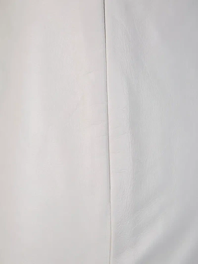 Shop Khaite Leather Mini Skirt In Blanc