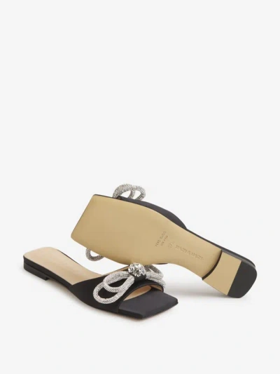 Shop Mach & Mach Bow Detail Sandals In Negre