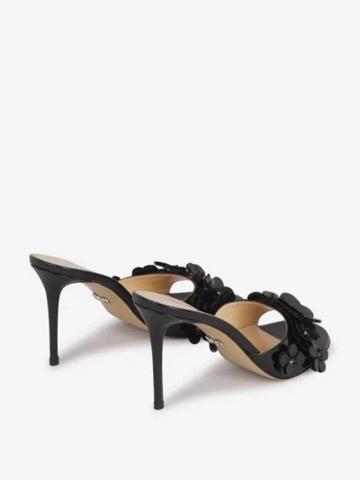 Shop Mach & Mach Sandals With Flower Detail In Negre