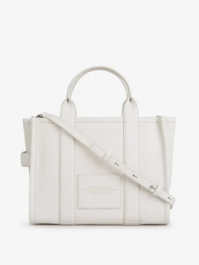 Shop Marc Jacobs M Leather Tote Bag In Blanc