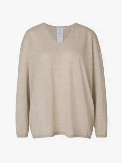 Shop Max Mara Cashmere V Neck Sweater In No Side Seams