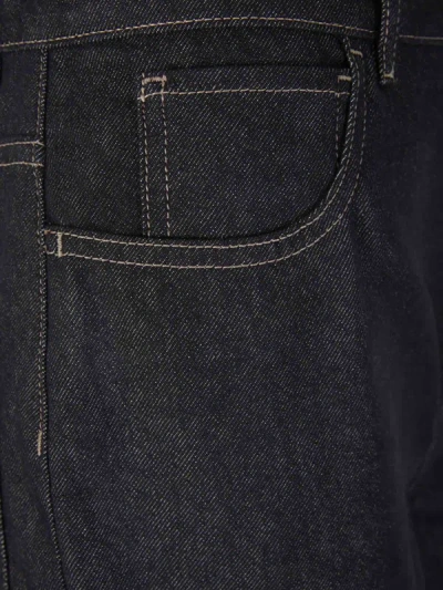 Shop Max Mara Denim Cargo Jeans In Logo Patch On The Back