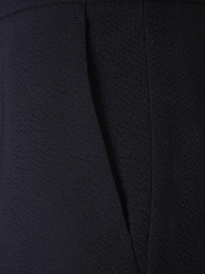 Shop Max Mara Textured Formal Pants In Blau Nit
