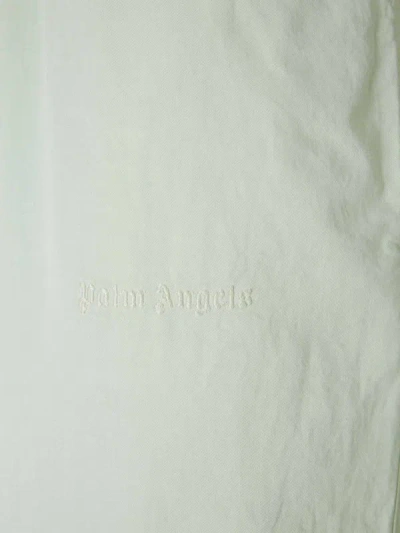 Shop Palm Angels Logo Cotton Joggers In Verd Menta