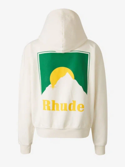 Shop Rhude Printed Cotton Sweatshirt In Logo Print On The Front And Back