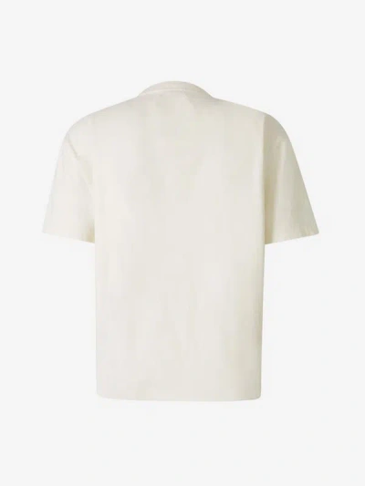 Shop Rhude Printed Cotton T-shirt In Logo Printed On The Front