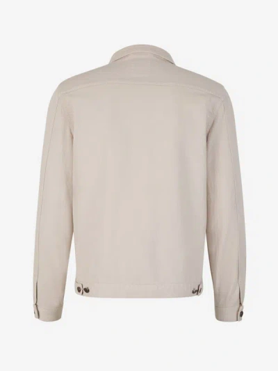 Shop Richard J Brown Richard J. Brown Cotton Denim Jacket In Button Detail With Seal Logo