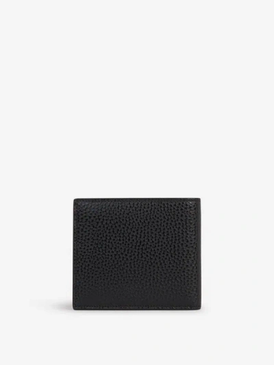 Shop Saint Laurent Logo Grained Leather Wallet In Negre