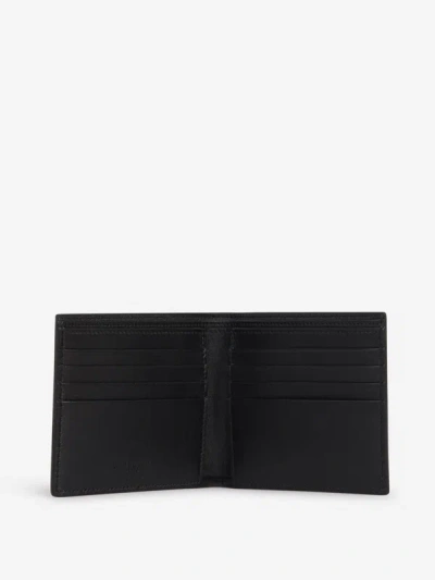 Shop Saint Laurent Logo Leather Wallet In Glossy Effect