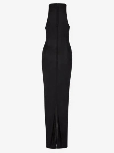 Shop Saint Laurent Semi-transparent Maxi Dress In Negre