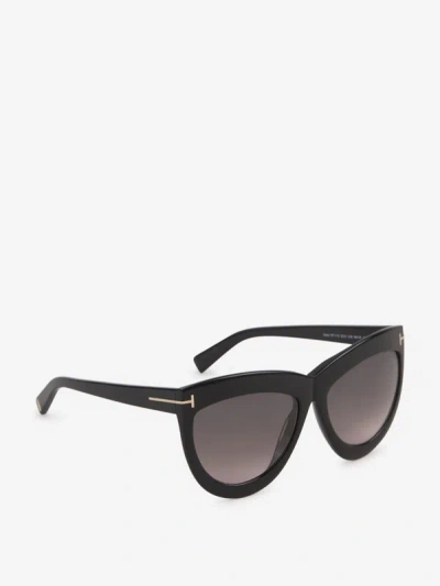 Shop Tom Ford Doris Oval Sunglasses In Negre