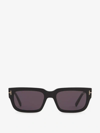 Shop Tom Ford Ezra Rectangular Sunglasses In Negre