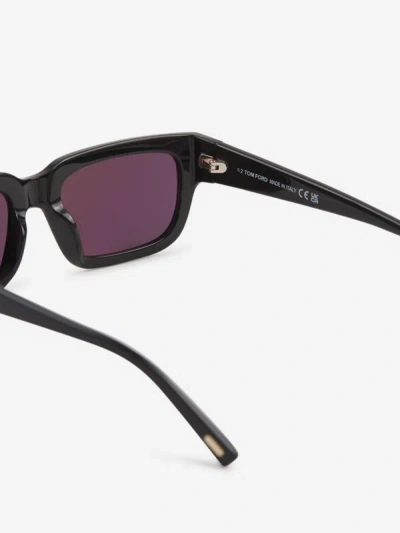Shop Tom Ford Ezra Rectangular Sunglasses In Negre