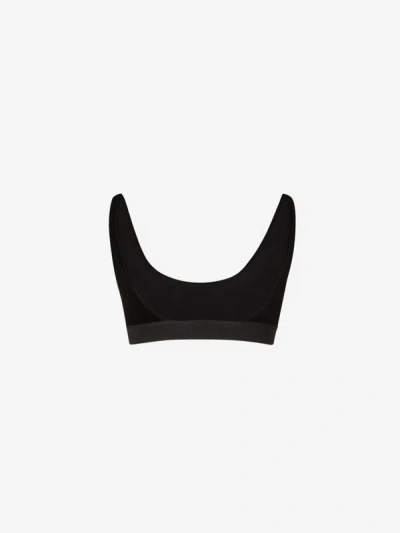 Shop Tom Ford Velvet Bralette Bra In Contrasting Elastic Band Logo