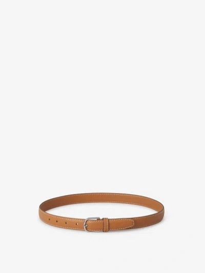 Shop Totême Grained Leather Belt In Logo Engraved On The Buckle