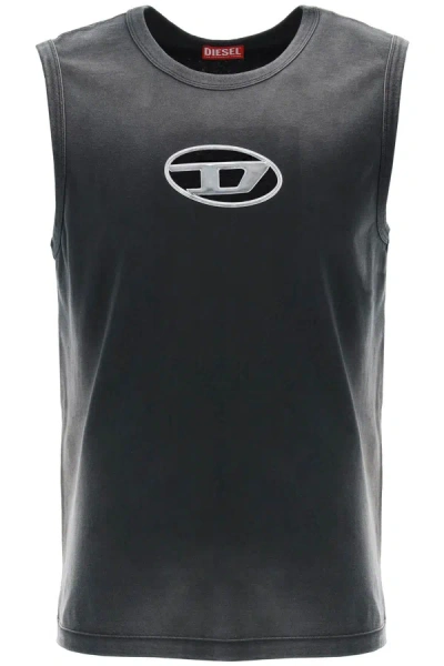 Shop Diesel Sleeveless Top With Oval D Logo