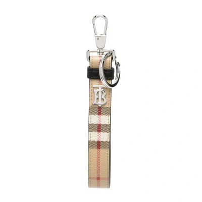 Shop Burberry Keyrings In Neutrals