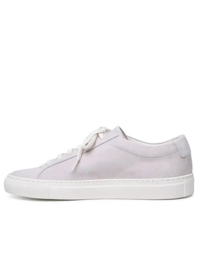 Shop Common Projects 'contrast Achilles' Suede Nude Sneakers