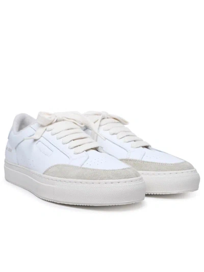 Shop Common Projects 'tennis Pro' White Leather Sneakers