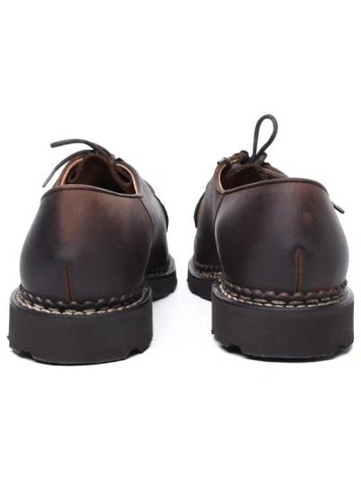 Shop Paraboot 'michael' Brown Leather Derby Shoes