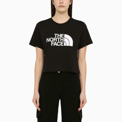Shop The North Face | Black Cotton Cropped T-shirt With Logo